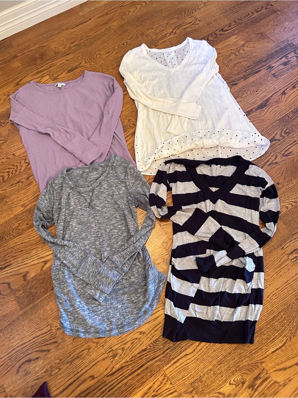Lot of 4 Women's Long Sleeve maternity shirts